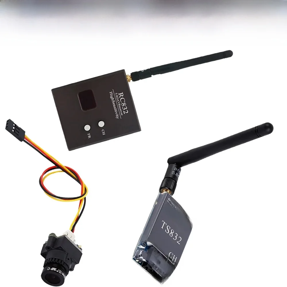 Émetteur AV sans fil 48CH 5.8G 600mw 5km, récepteur TS832 + RC832 + caméra 1000TVL pour FPV Multicopter RC Quadcopter
