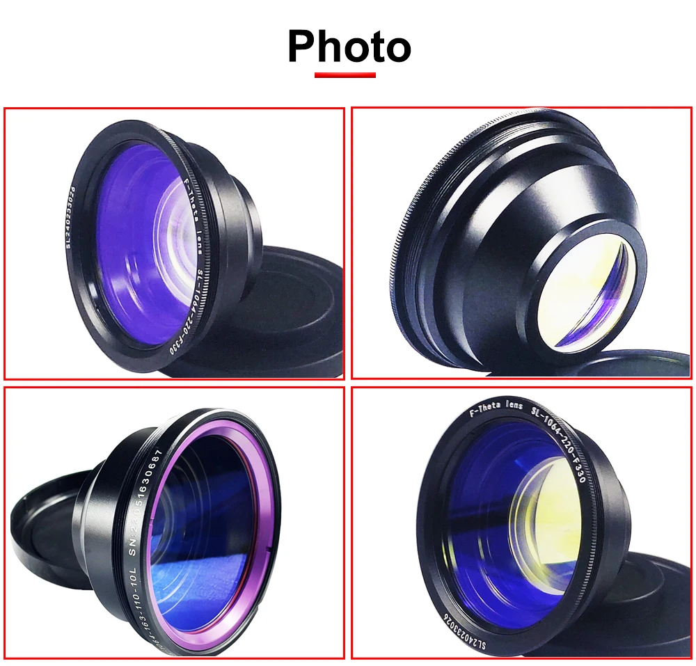 HUNST F-Theta-Linse, 1064 nm, Fokuslinse, Laser-Brennweite 100–420 mm, Scanfeld 70 x 70–300 x 300 für YAG-Faserlaser-Galvo-System – Detail 7