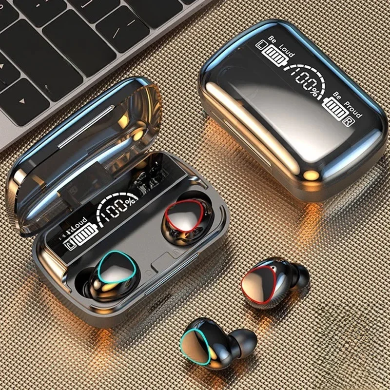 Ouvido-Écouteurs sans fil Bluetooth TWS, oreillettes avec microphone, pour gamer, batterie d'alimentation