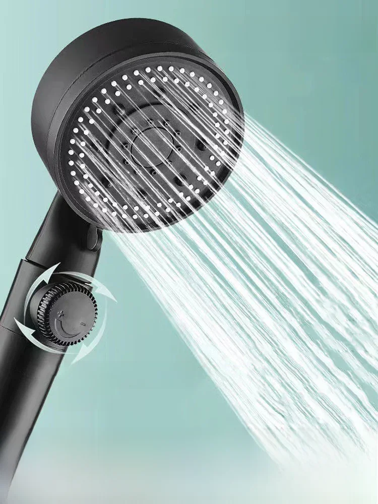 Nouvelle Pomme de Douche 5 Modes Haute Pression Portable avec Filtre, Jet Pluie et Massage, Accessoires de Salle de Bain