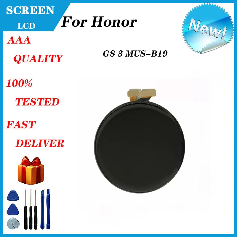 For Honor GS 3 MUS-B19 AMOLED Display For Honor GS 3 MUS-B19 Smart Watch LCD Display + Touch Panel Digitizer