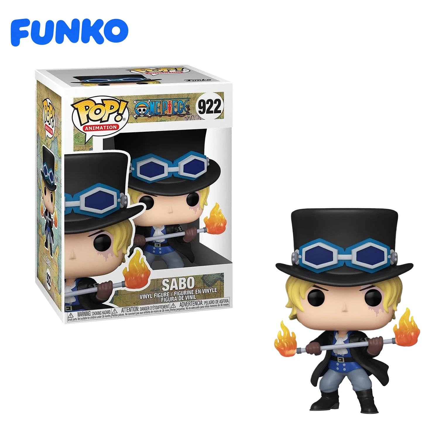 

Funko POP Animation: One Piece - Сабо, виниловая фигурка • Идеальный креативный подарок • Официальный оригинальный товар.