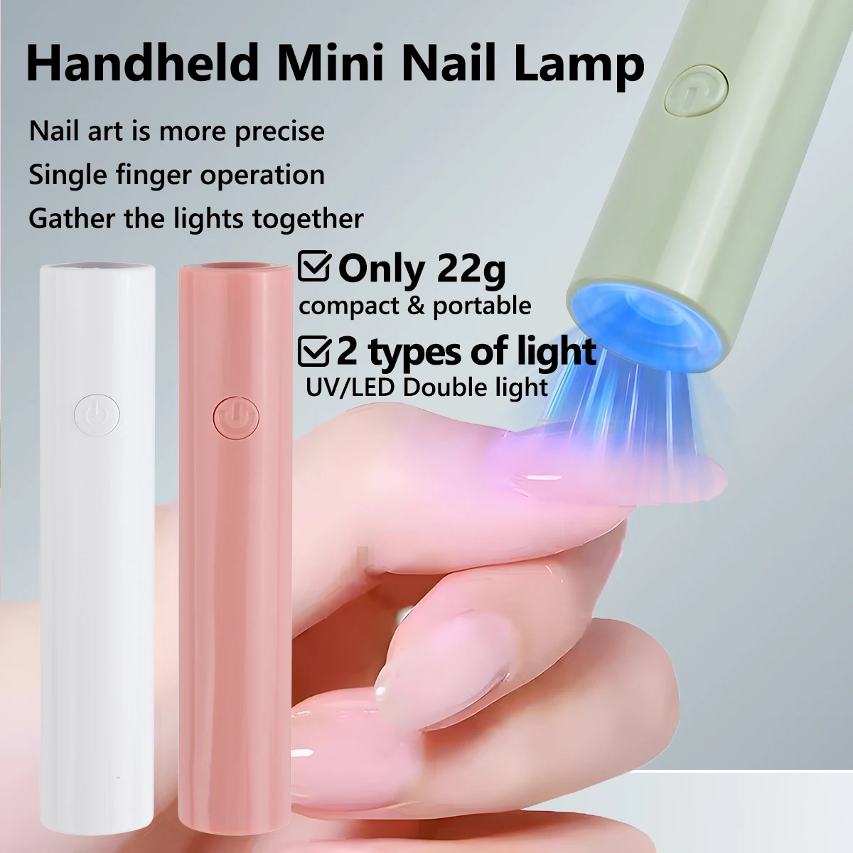 مصباح أظافر LED محمول يعمل بمنفذ USB، علاج سريع، ضوء UV محمول للأظافر، مجفف أظافر USB مع شاشة LED، أدوات تزيين الأظافر