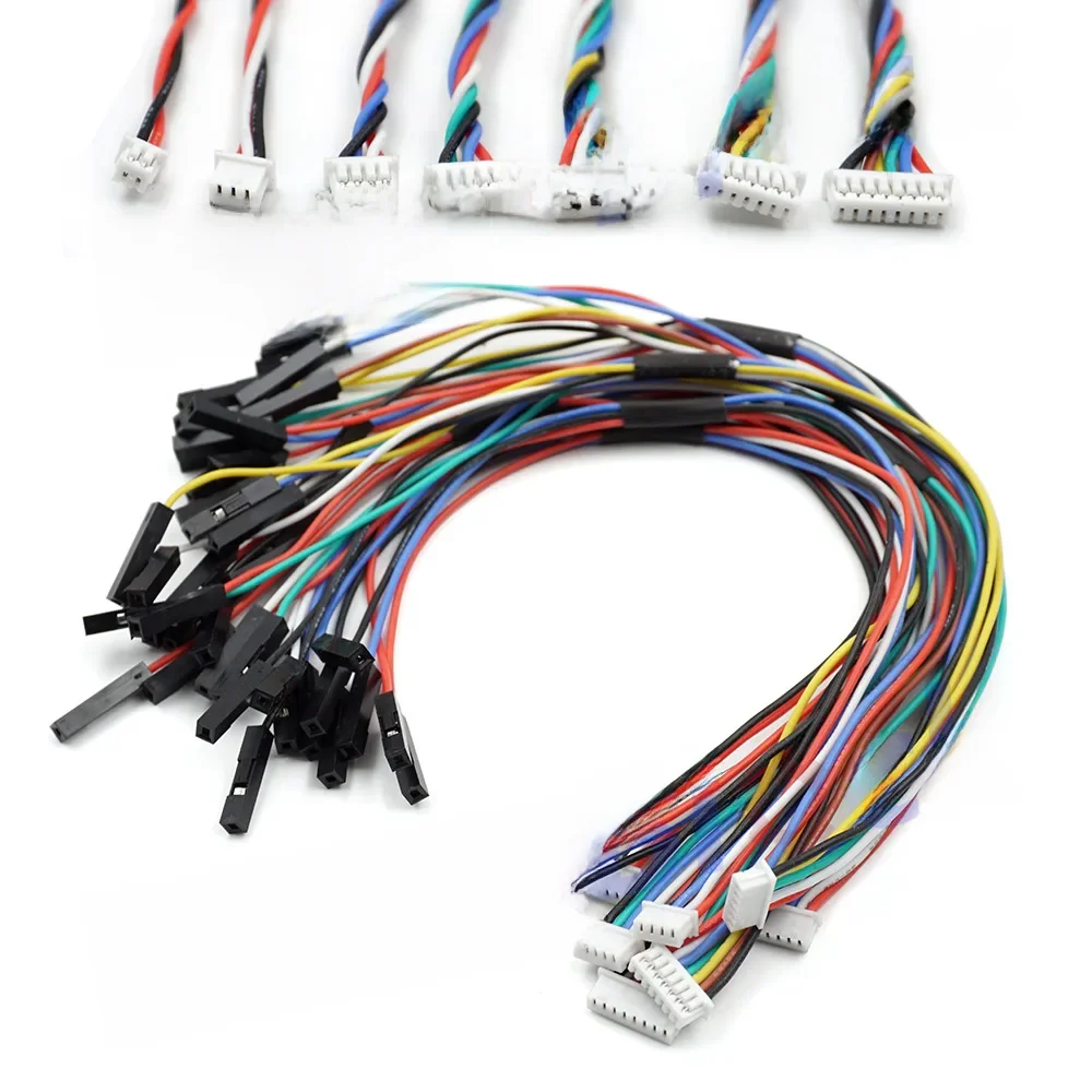 5 sztuk JST PicoBlade 1,25 mm do Dupont 2,54 mm Kable łączące 2P do 8P dla Pixhawk 2.4.8 — zdjęcie 2