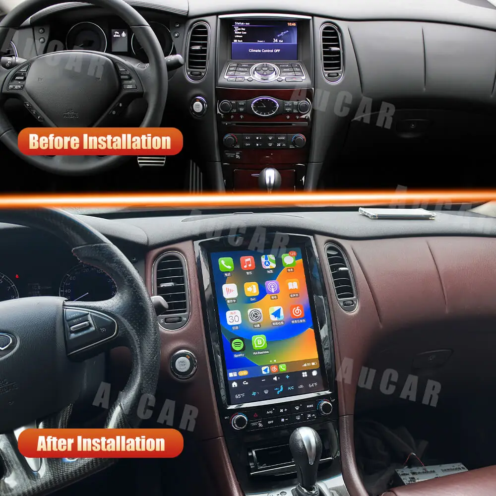 AuCar 12.1'' Latest Android 13 CarPlay Radio Car Stereo Player GPS Navigation For Infiniti QX50 EX Series 2008-2013/2015-2017