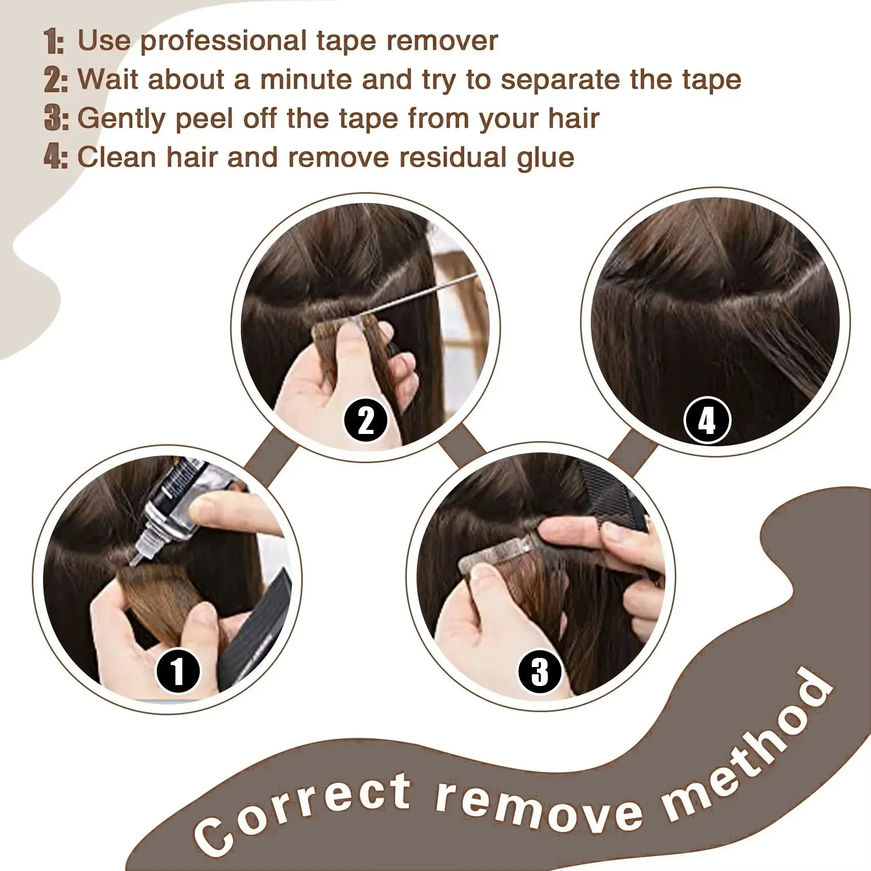 Unsichtbare Tape-In Haarverlängerungen 100% Remy Echthaar Piano-Farbe Braun Gemischt mit Honigblond Tape-In Haarverlängerungen – Detail 10