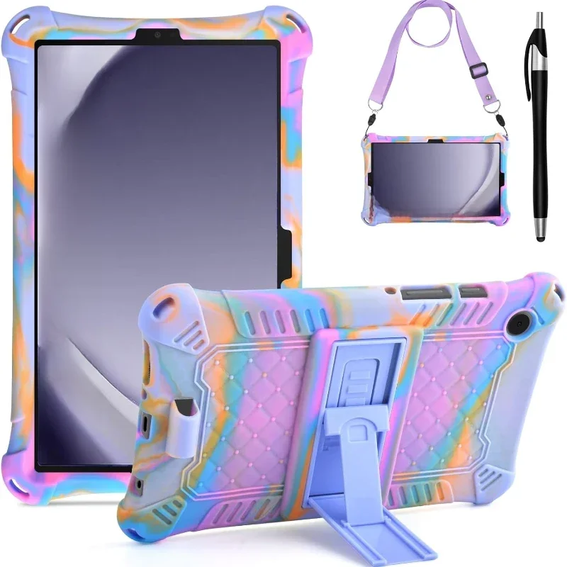 Etui na tablet Samsung Galaxy Tab A11+A9+11"plus SM-X210 X215 X230 A9 8.7 SM-X110/X130, miękkie silikonowe etui z podstawką dla dzieci, funda capa — zdjęcie produktu 7
