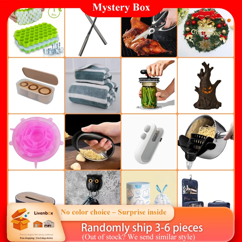 Ice Mold Mystery Box, Surprise Assorted Items Including Mini Toys Kitchen Supplies Storage Organizers Fashion Accessories, Unbox
