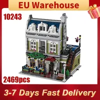 2469pcs 10243 Parisianed Restaurant Building Blocks Construction Model Set House Brick Toys Adults Kids Birthday Gifts