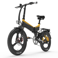 LANKELEISI G650 Folding Electric Bicycle 500W Motor 48V12.8AH Lithium Battery Mountain Electric Bike 20*2.4Inch Tire City E-Bike