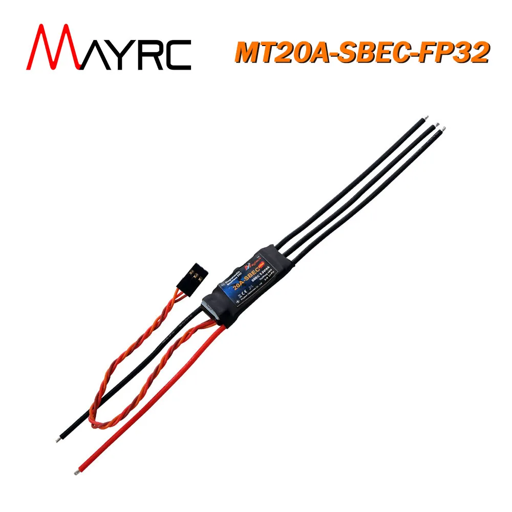 MAYRC 20A 5.5V 4A SBEC 2-4Cells 32bit Micro-processor Firmware Brushless ESC for RC Fixed Wing Gas Plane Quadcopter Helicopter