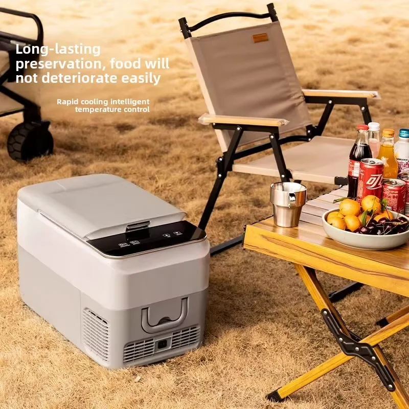 Portable mini refrigerator for car and home use Small household dual-purpose quick freezing with compressor for fast freezing
