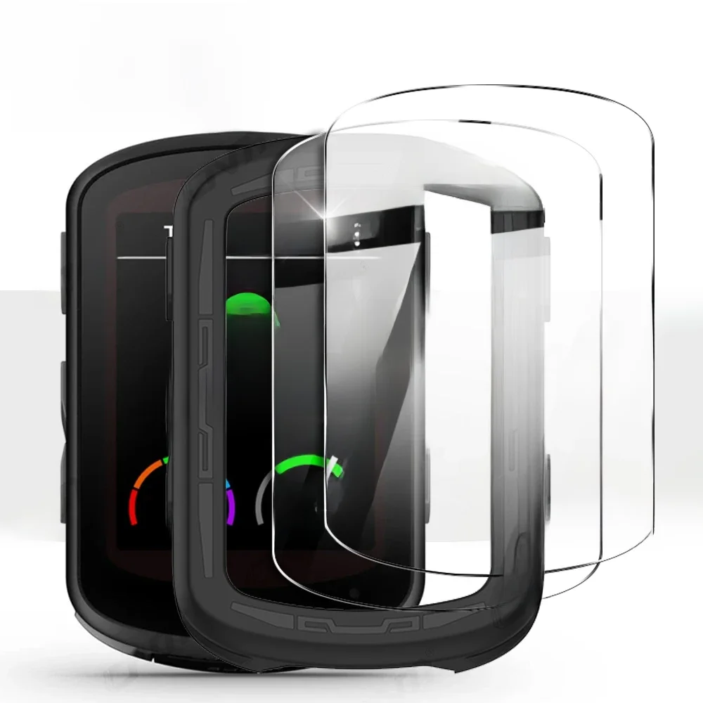 AliExpress ONM 2-IN-1 Case + Tempered Glass for Garmin Edge 540 / 840 GPS Bicycle Stopwatch Screen Protector Glass Film & Silicone Cover