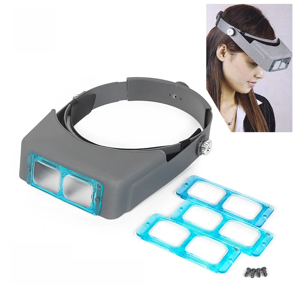 Szkło powiększające na opasce Repair Tool 1.5X2X2.5X3.5X lupa szkło jubiler szkło powiększające na opasce oczu okulary narzędzie naprawa wzmacniacz odczytu — zdjęcie 2