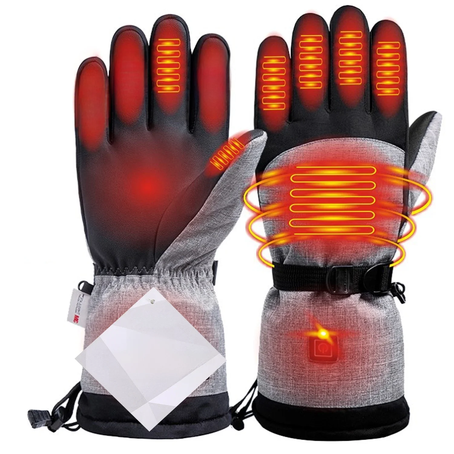 AliExpress Winter Gloves 3M Cotton Heating Hand Warmer Electric Thermal Gloves Waterproof Snowboard Cycling