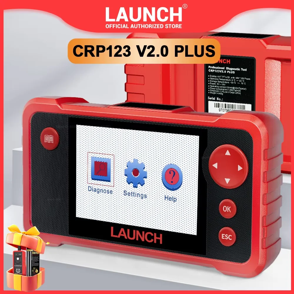 LAUNCH CRP123 V2.0 Plus Elite All System Scan Tool with 3 Reset Oil Service/SAS Reset,OBD2 Scanner Diagnostic Tool