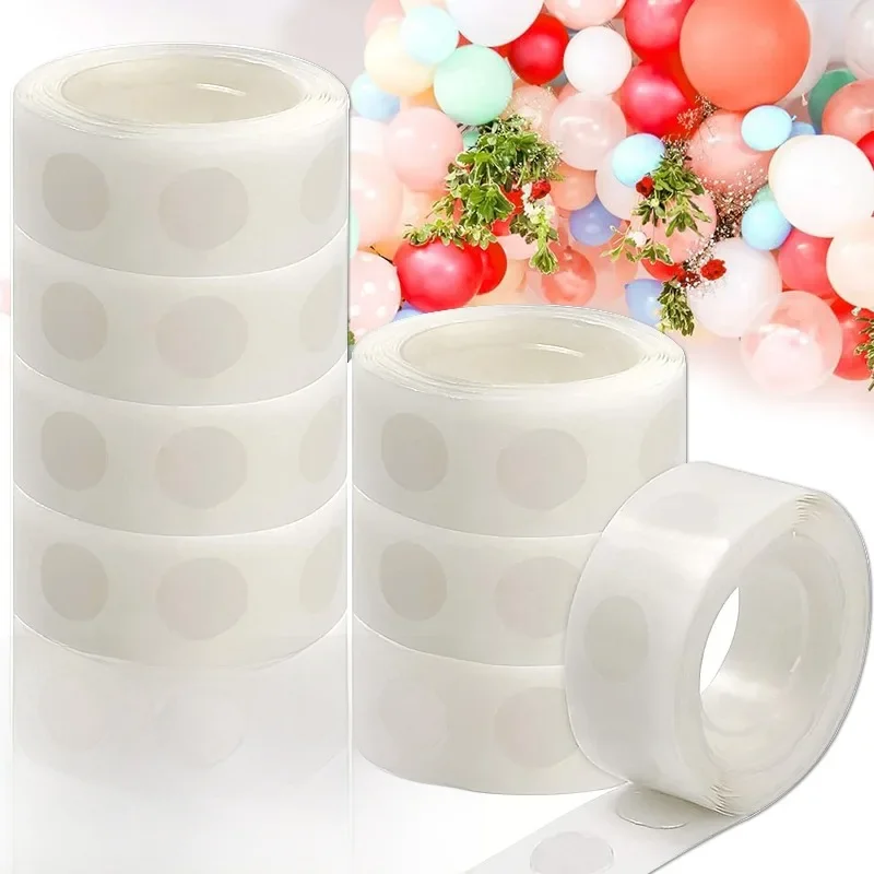 Points adhésifs double face transparents pour ballons – Idéal pour décorations d'anniversaire, de mariage et d'arches de ballons