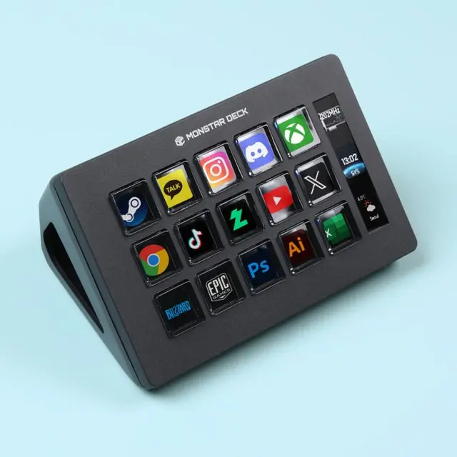 Monster Gear Monster Deck Ts115 Hanle Stream Deck Youtube Video المتحمسين Photoshop Illustration Shortcut Keypad