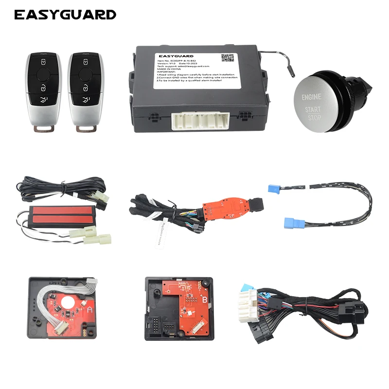 EASYGUARD Plug Play Car Alarm Fit for 13-15 Benz ML W166/13-15 GL X166/16-18 GLS X166/12-18 GLA X156 pke remote starter