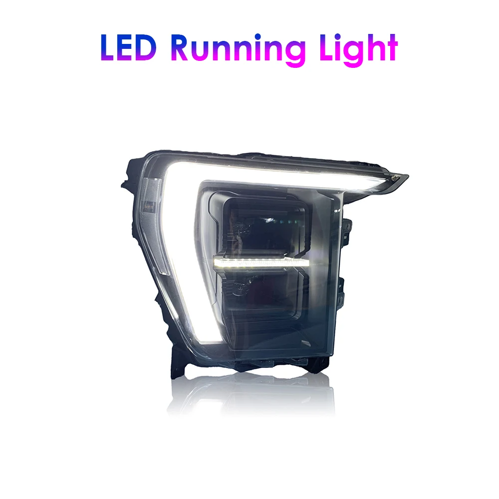 

Pair Of Car Headlight Assembly For Ford F150 2021-2023 LED Flowing Water Flicker Plug and Play Head Lamp DRL Headlights