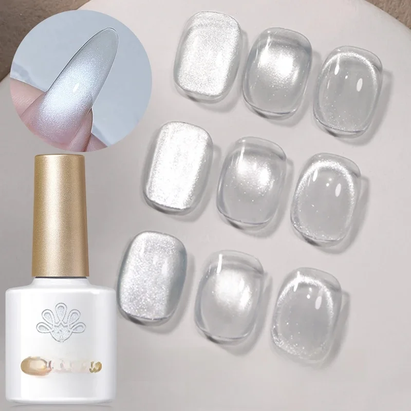 BORN PRETTY 10 ml Glitzer-Spiegel, Porzellan, weiße Katze, magnetisches Gel, semi-permanent, Soak Off UV-LED-Gel, Maniküre, Nagelkunst-Lack