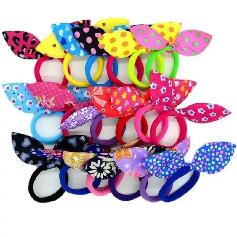 Pack 48 Xuxinha with bow/Schrunchies Hair Infant and Adult Assorted Colors Fastener/Hair Tie