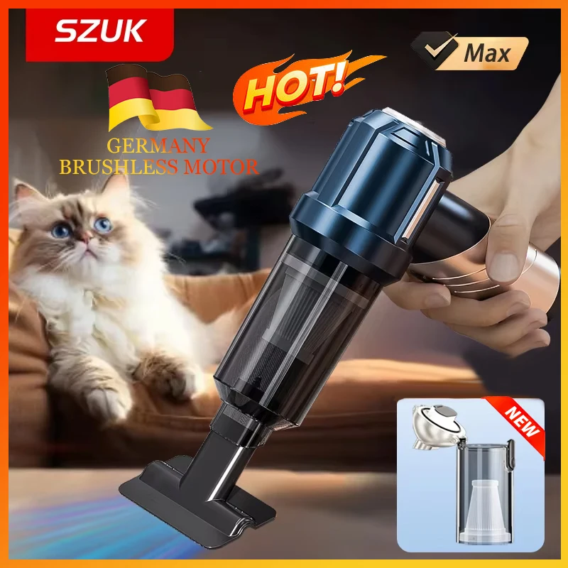 SZUK Car Vacuum Cleaner Portable Handheld Mini Foldable Vacuum Cleaner Cordless Super Cleaning Power Strong Car Vacuum Cleaner