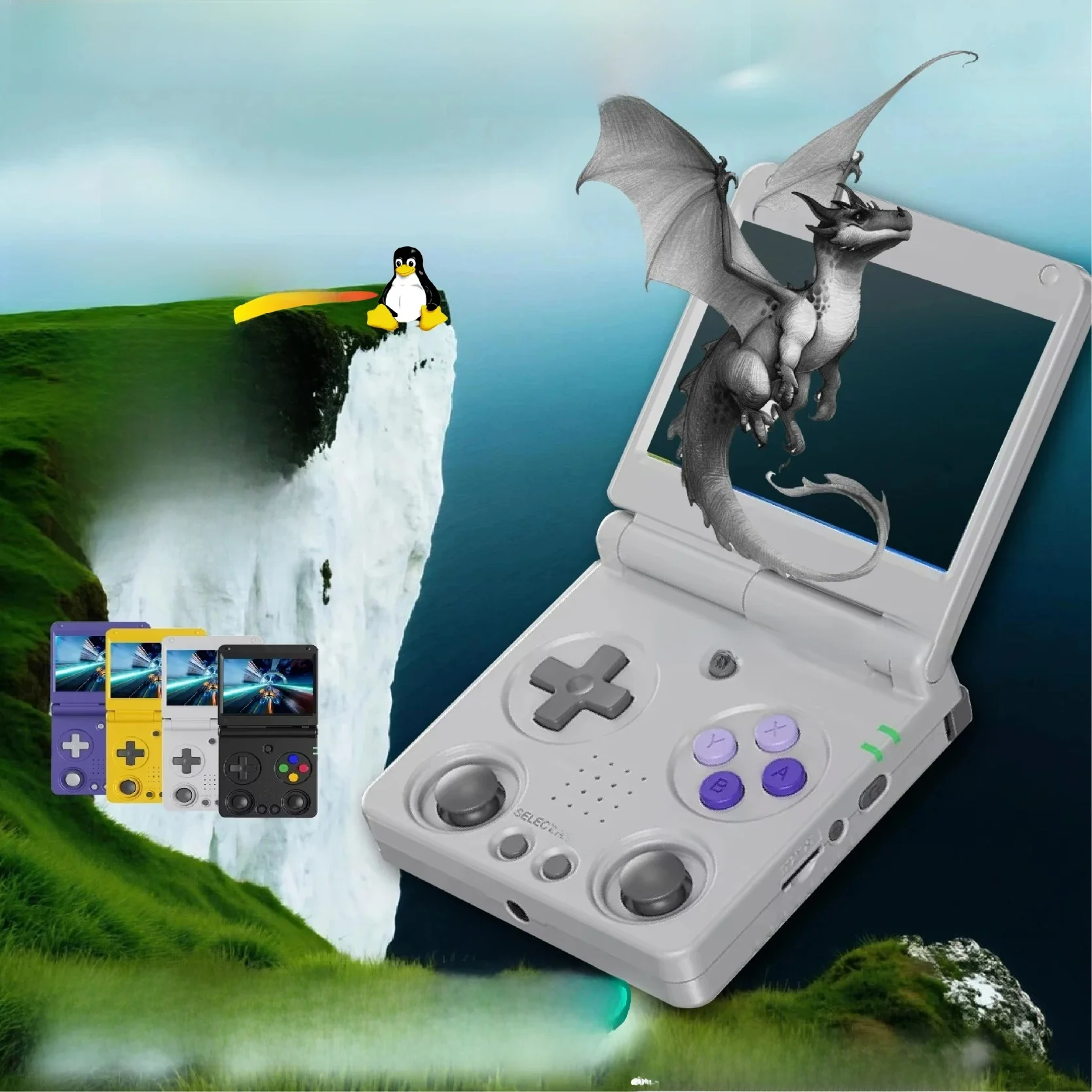 ANBERNIC RG34XXSP Flip Handheld Console 3.4 ''IPS Scherm Linux 64-bit H700 Ondersteunt 5G WIFI Video Game Consoles 256G PSP Games - afbeelding 2