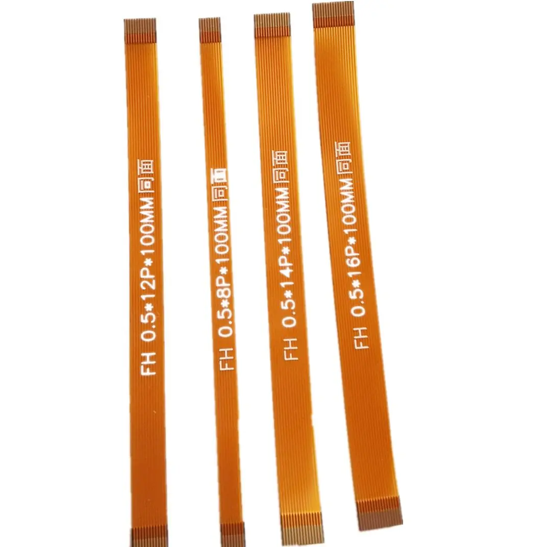 Cable flexible plano amarillo FFC/FPC paso de 0,5mm 8P/10P/12P/14P/18P/20P/24P/30P/40P/50P/60P/68P/80P cable LCD
