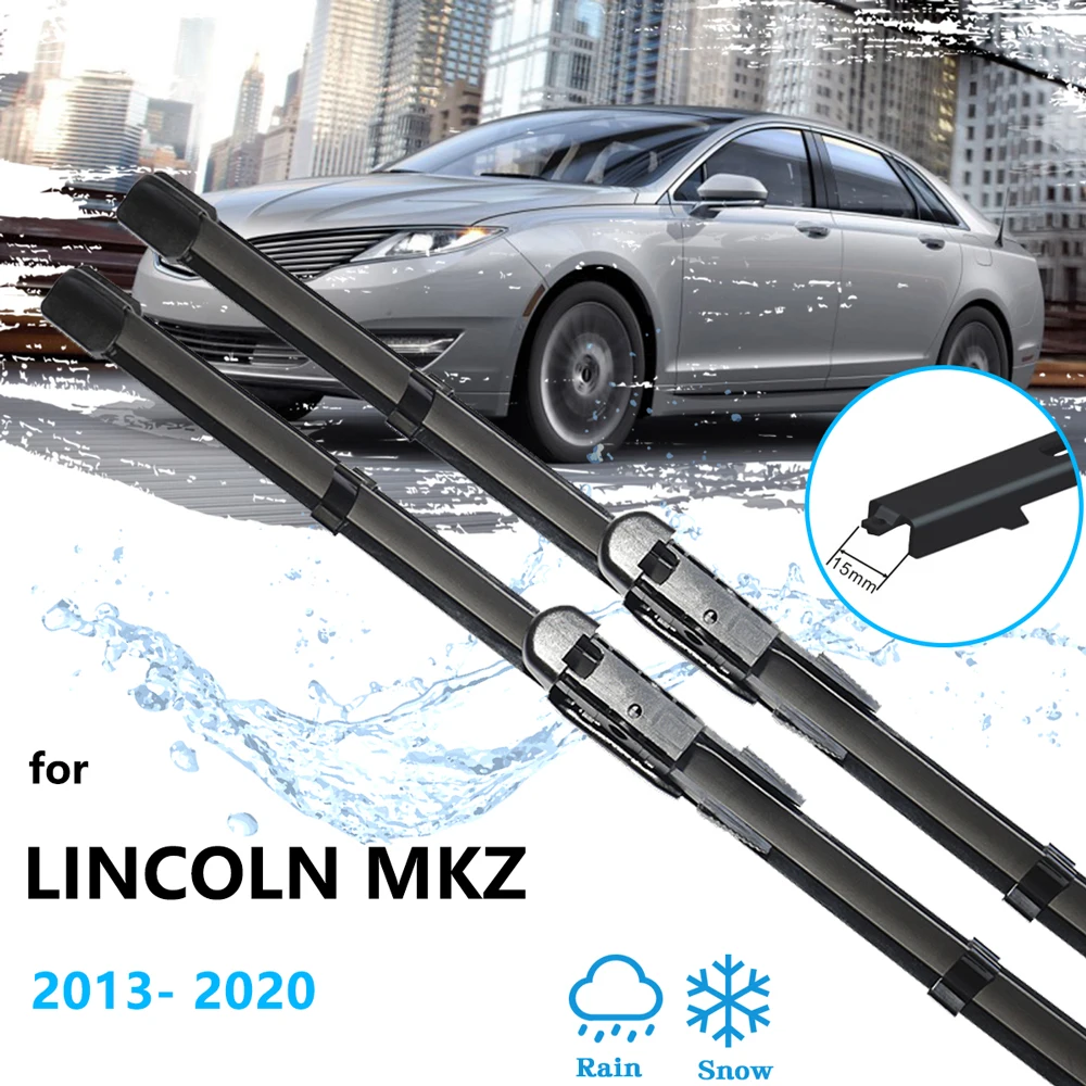 For Lincoln MKZ 2013 2014 2015 2016 2017 2018 2019 2020 Frameless Rubber Wiper Blades Car Accessories Front Windshield Brushes