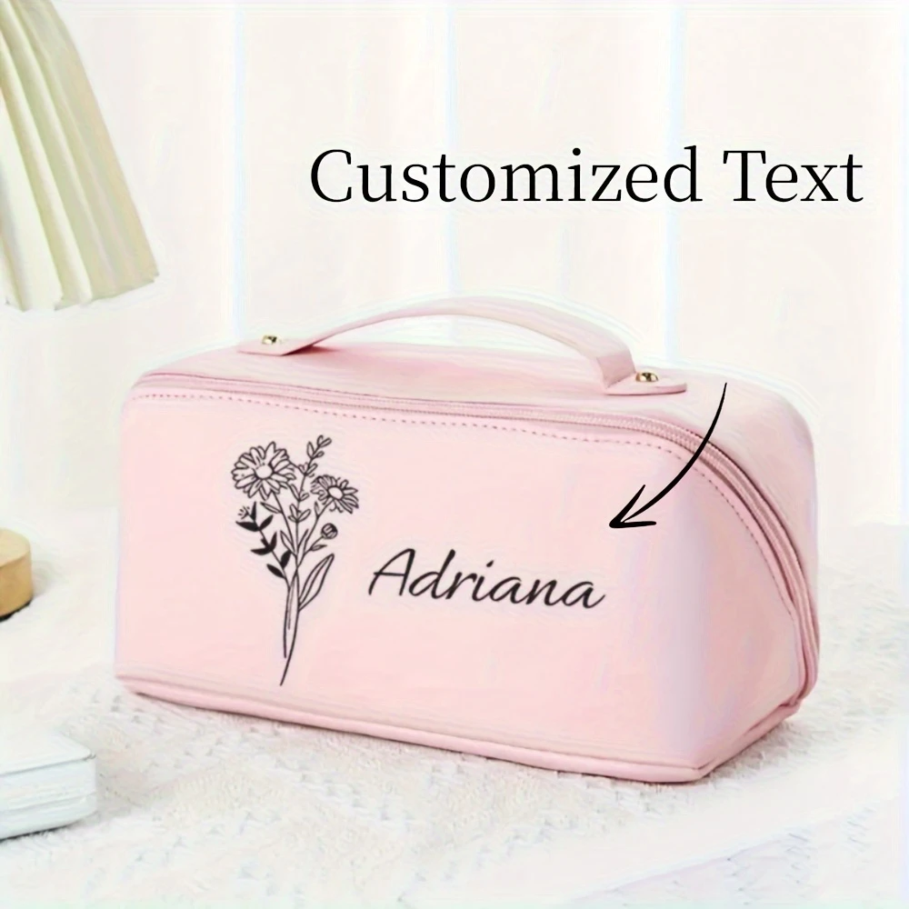 bolsa-de-maquiagem-personalizada-e-personalizavel-com-estampa-floral-e-varios-compartimentos-uma-pratica-bolsa-de-armazenamento