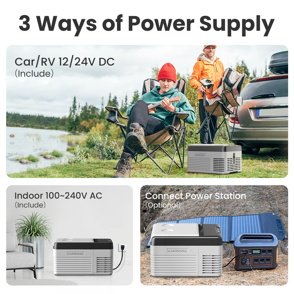 Alpicool CL9 9L Car Refrigerator 12V Compressor Fridge Mini
