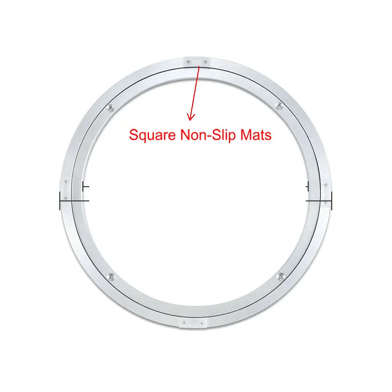 

Non-Slip Square Mats Lazy Susan Turntable Bearings Low Noise Aluminum Rotating Ring Smooth Swivel Plate for Dinning Table