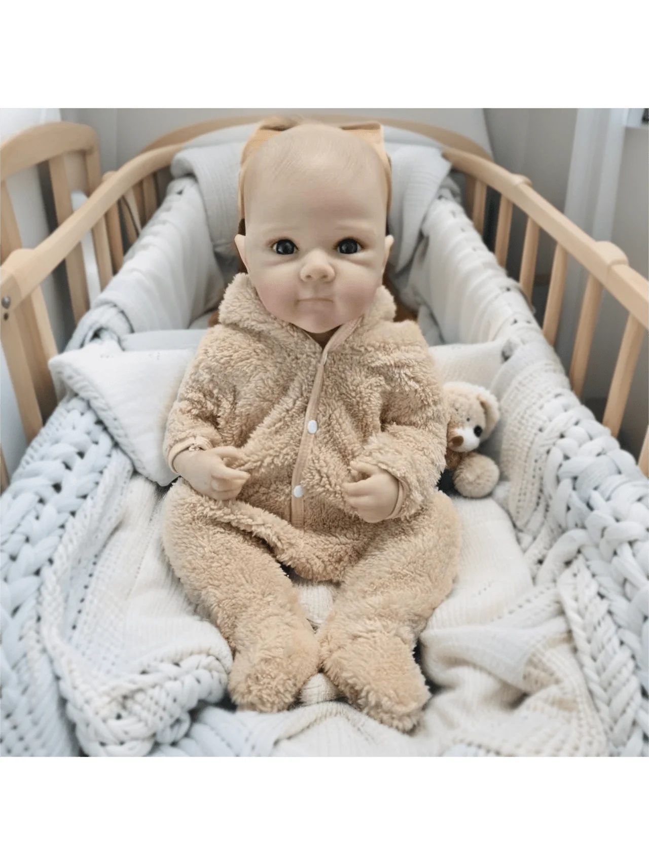 

Lifelike Reborn Baby Dolls- 19Inch Cute Soft Vinyl Realistic Baby Doll,Poseable Real Life Baby Dolls（ONLY DOLL/NO ACCESSORES）
