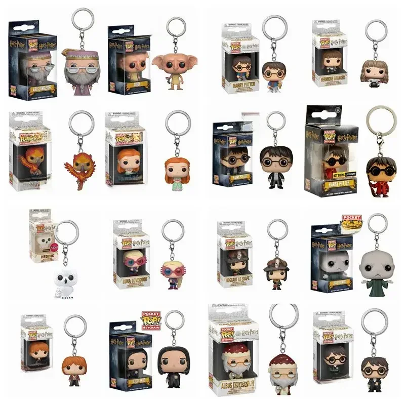 Funko POP porte-clés jouet Hermione Granger Dobby Dumbledore Malfoy Ginny Ron Hedwig Snape Voldemort Luna poche Pop porte-clés jouet