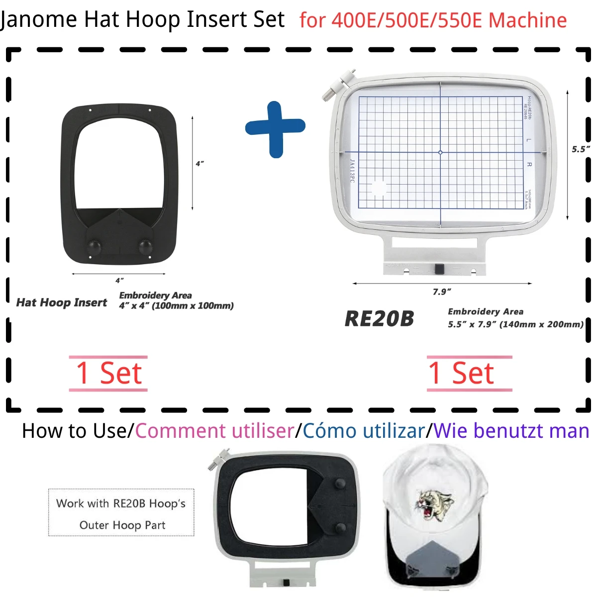 Sewtalent Embroidery Hat Hoop Frame for Janome Memory Craft MC500E MC350E MC9500 Elna 820 830 mc 400c janome 550e 350e machine