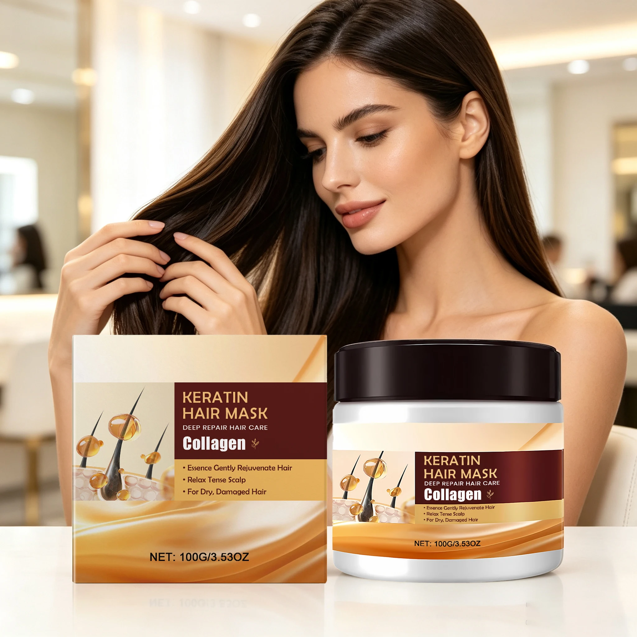 Hair Care With Aloe Vera - 100G Keratin Hair Mask Deep Moisturizing