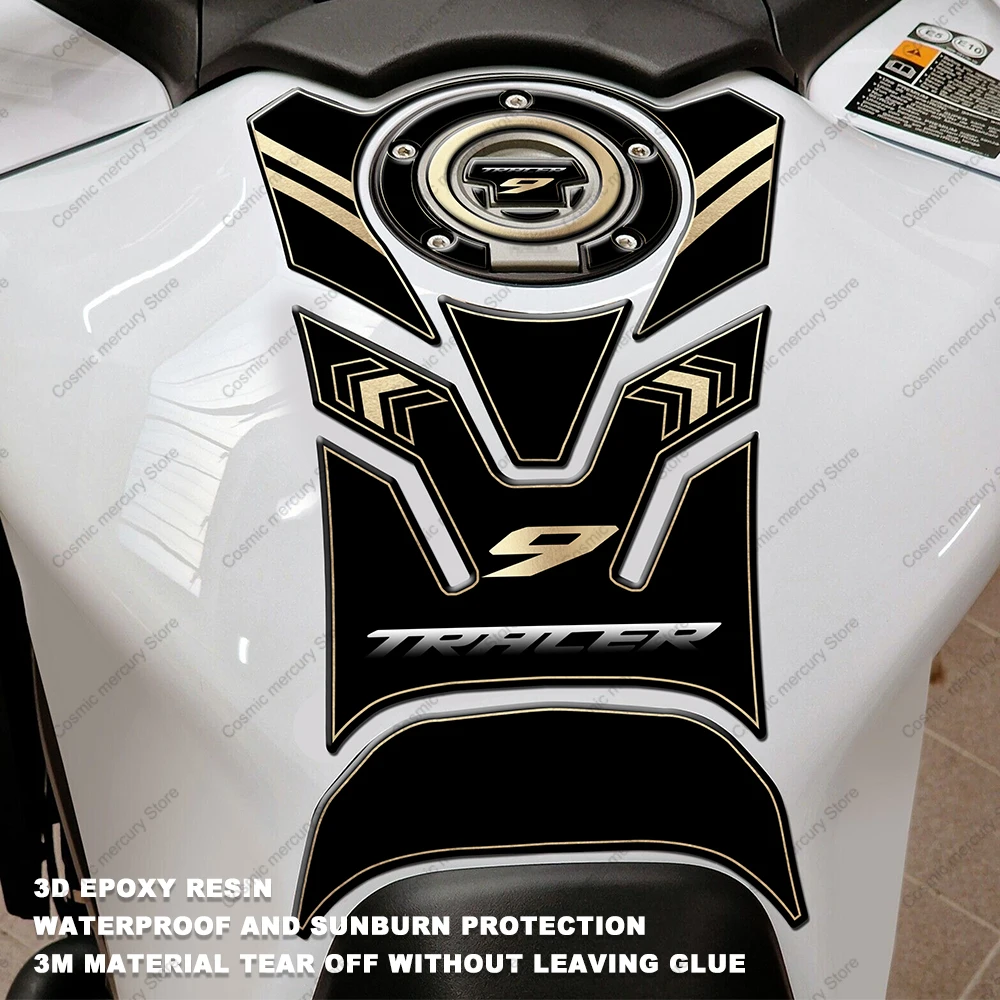 For YAMAHA Tracer 9 Motorcycle Accessories Waterproof Sticker Tank Pad Sticker Kit 3D Resin Protective Sticker