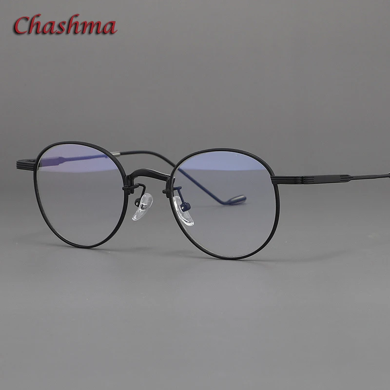 Chashma Prescription Glasses Round Fashion Women Eyeglasses Frames Pure Titanium for Myopia Recipe Eyewear Lenses Spectacles