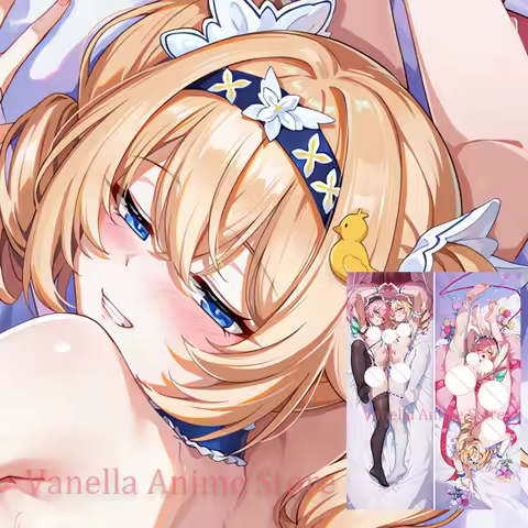 Dakimakura Anime Barbara &amp; Hyacine Genshin Impact Double-sided Print Body Pillow Cover Life-size Pillowcase Gifts