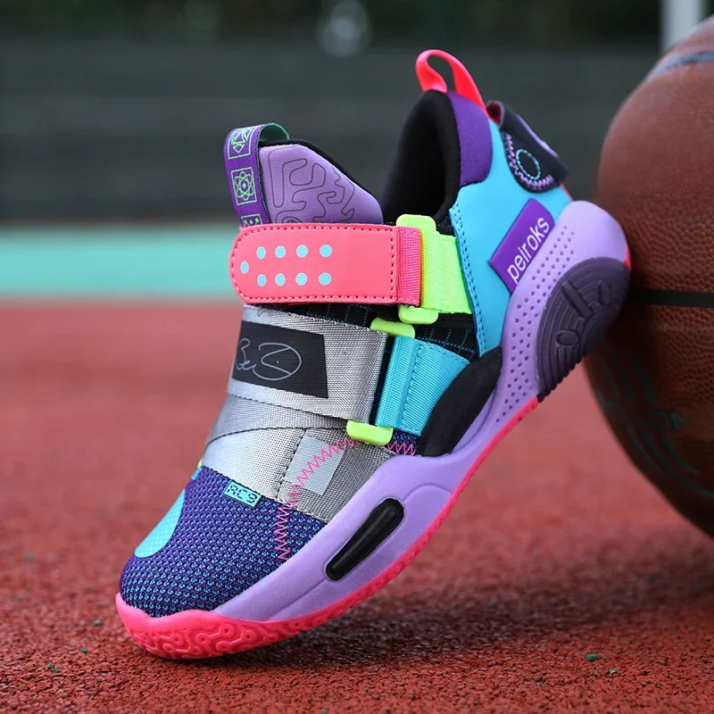 Chaussures de basket-ball pour enfants, baskets de Sport légères et antidérapantes pour garçons et filles, chaussures d'extérieur confortables