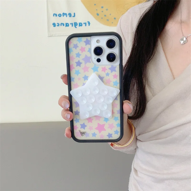 Wildflower Star Suction Cup Silicone Mobile Phone Holder Strong Multi-functional Surface Sticker Bathroom Phone Case Cup Bracket - náhled 2