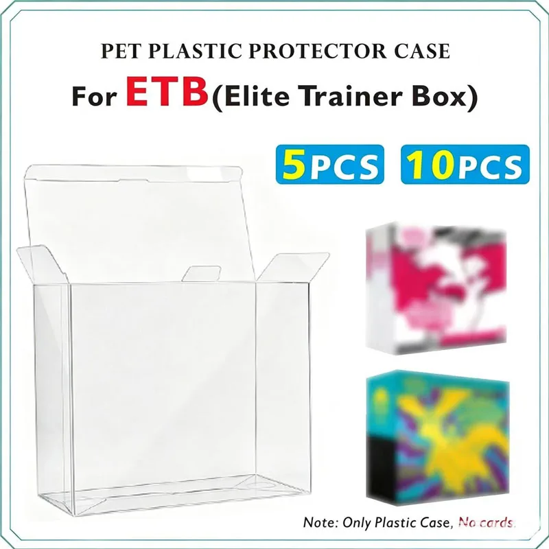 5/10PCS PET Elite Trainer Box Case Protectors Clear Display Case - 0.45mm Thick ETB Case Compatible with Elite Trainer Boxes