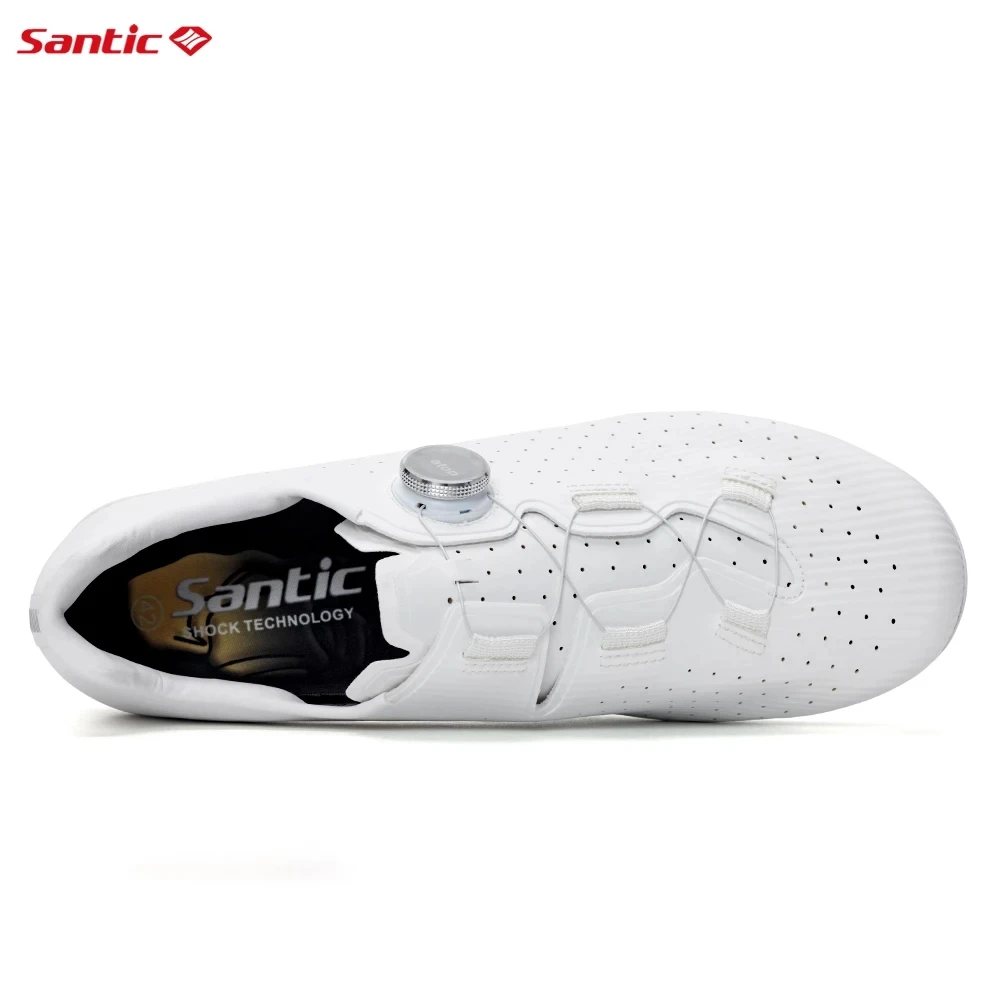 New Cycling Shoes Carbon Fiber Bottom Road Lock Shoes Competitive Road Bike Shoes Ultra-light Santic