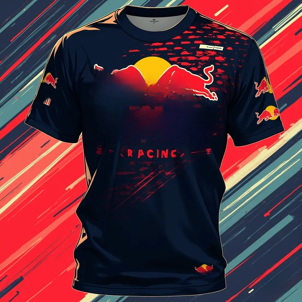AliExpress 2025 Men's Summer High-end Brand Red Bull Short-sleeved T-shirt Fashion Loose Top Outdoor Extreme Sports Red Bull Cycling Jersey