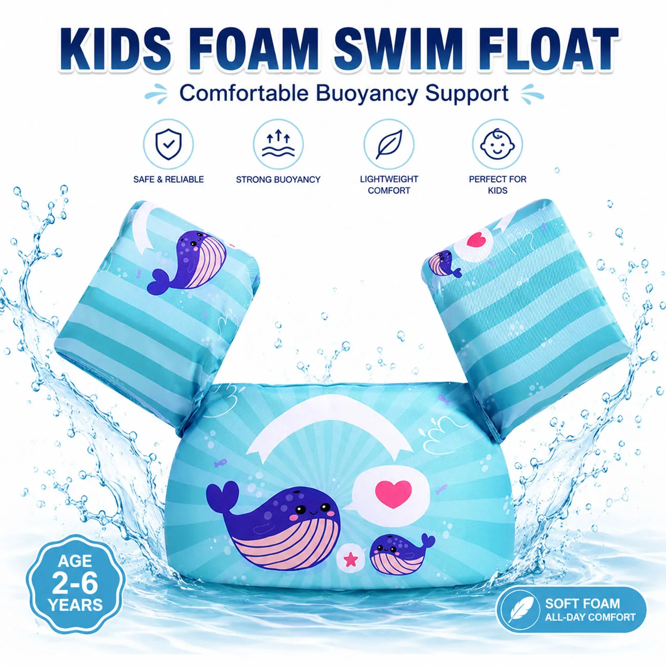 1PC Swim Arm Band,Swim Vest Cute Cartoon Swimming Wings Pool Floats Sleeve Water Sports Learning Swim Training Equipment