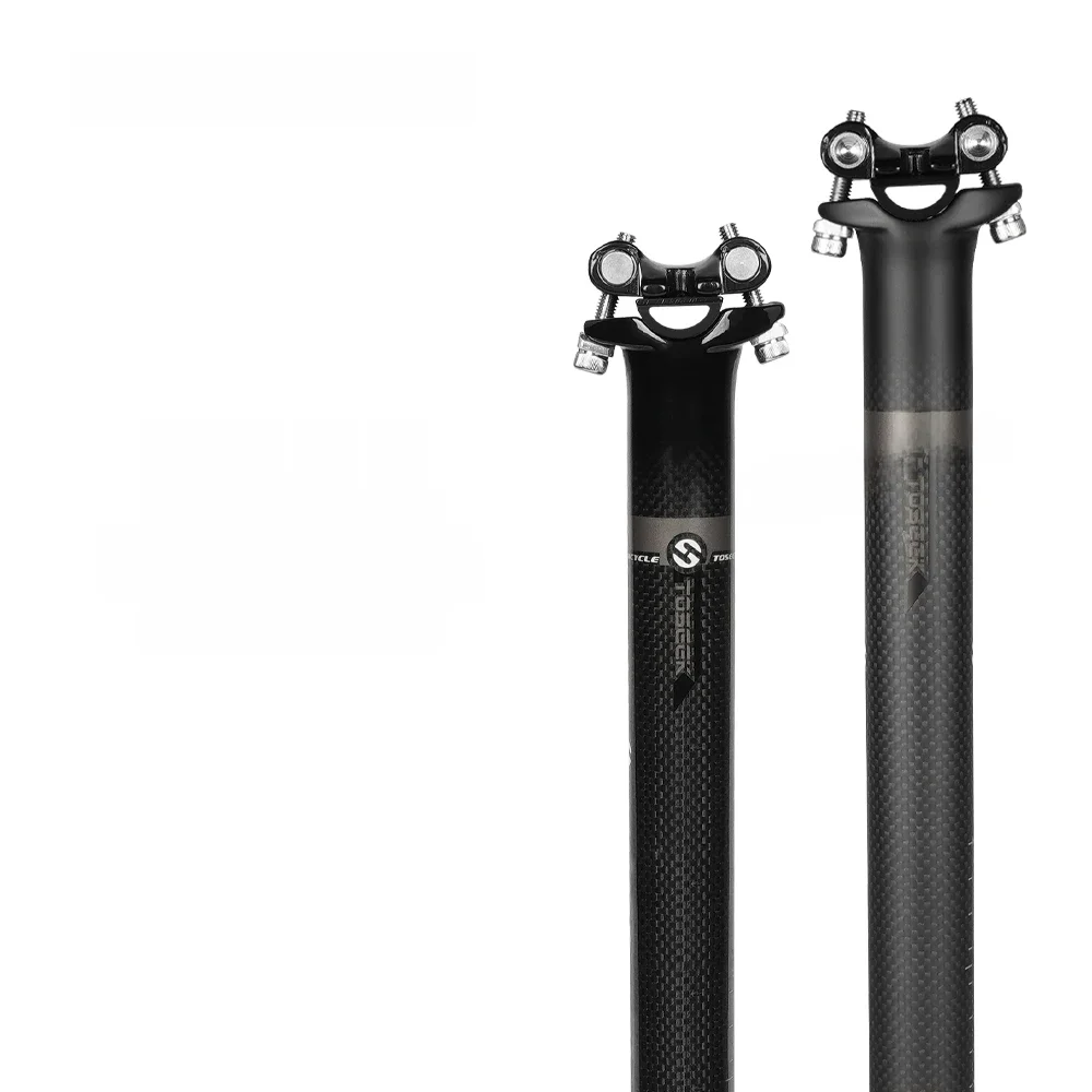 AliExpress TOSEEK Carbon Seatpost Offset 0mm Bike Seatpost Carbon 27.2/30.8/31.6mm MTB Bicycle Seat Post Grey Matt Gloss