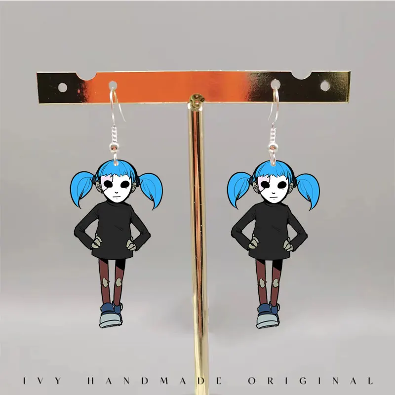 Висячие серьги с лицом Салли, акриловые украшения в виде приключений, страшная игра, драгоценности, индивидуальный подарок, косплей