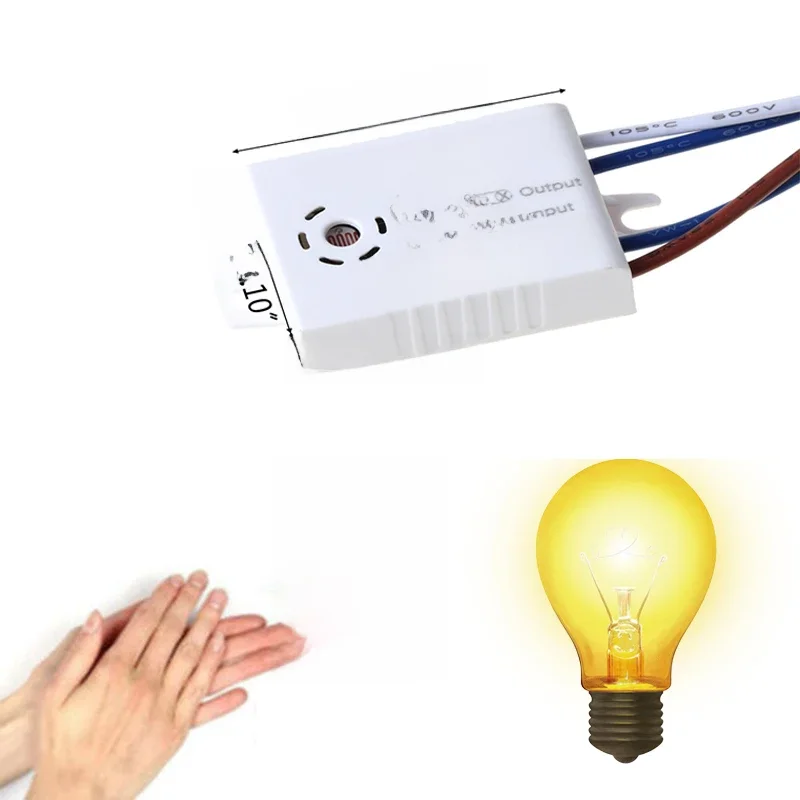 Módulo detector de 220v, desligamento automático, som inteligente, sensor de voz, interruptor de