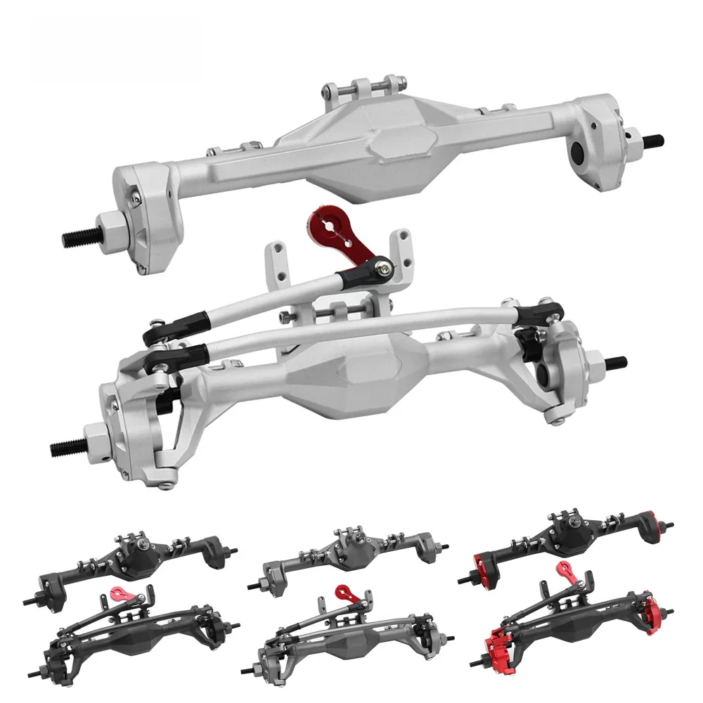 CNC-gefreesd aluminium geïntegreerde portaalas voor achter geanodiseerd voor 1/10 RC Crawler auto Axiale SCX10 II RGT 86100 Redcat GEN8 - afbeelding 2